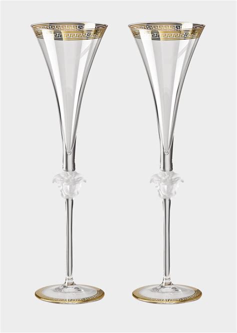 versace barware|versace medusa d'or champagne flute.